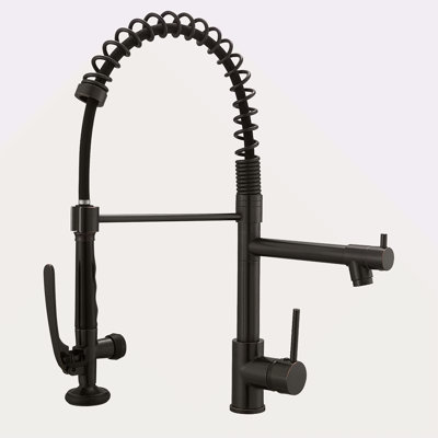 Commercial Kitchen Faucet With Pull Down Sprayer, Single Handle Single Lever Kitchen Sink Faucet