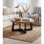 Table basse ronde en bois massif