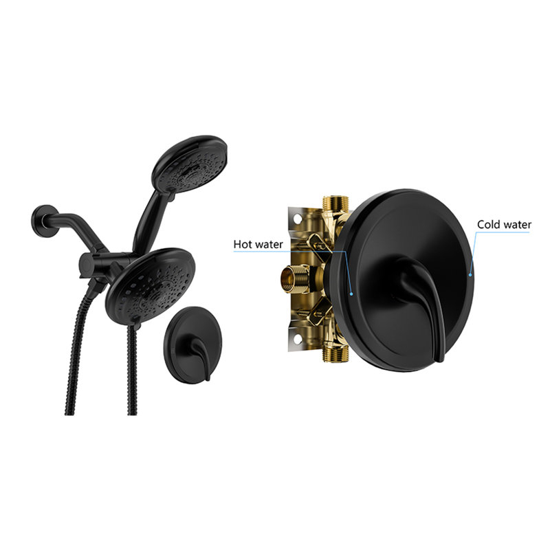 Complete Shower System, Matte Black