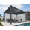 Pergola en aluminium avec abat-jour à enroulement, 1 côté long et 1 côté court