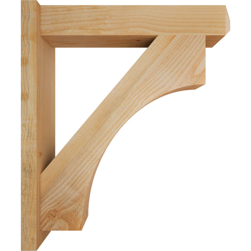 6"W x 28"D x 32"H Westlake Rough Sawn Craftsman Outlooker, Douglas Fir, 28" D x 32" H, 6" W Douglas Fir (Rough Sawn)