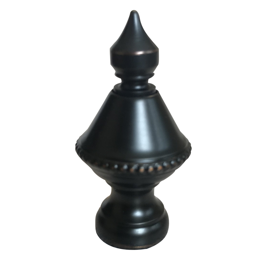 Beaded Knob Spire Oiled Lamp Finial Home Concept Inc