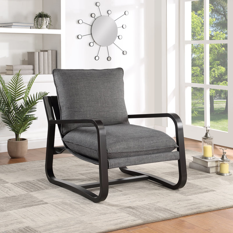 Fauteuil de 27,75 po Innisfree, 100 % polyester - gris anthracite