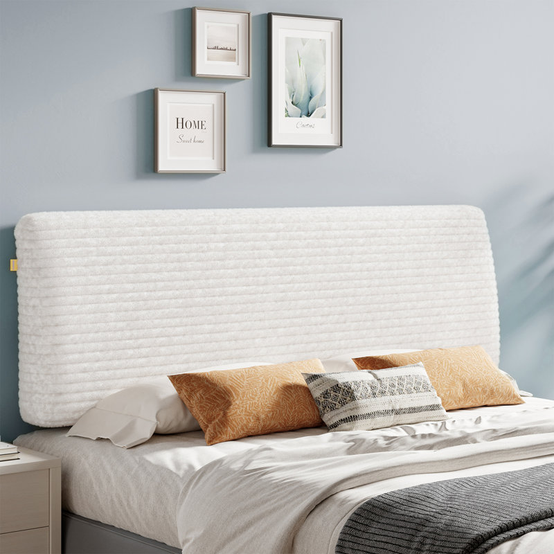 Tête de lit tapissier et ergonomique Tête de lit en tissu de 6,3 po de largeur convenant aux matelas de 8 à 14 po , Grand
