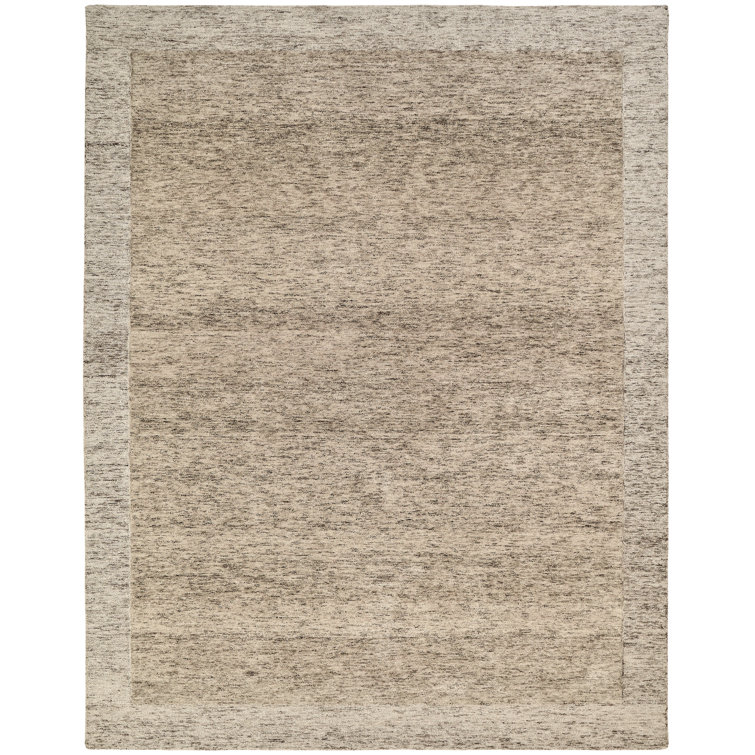 Hand-Tufted Wool Brown Area Rug