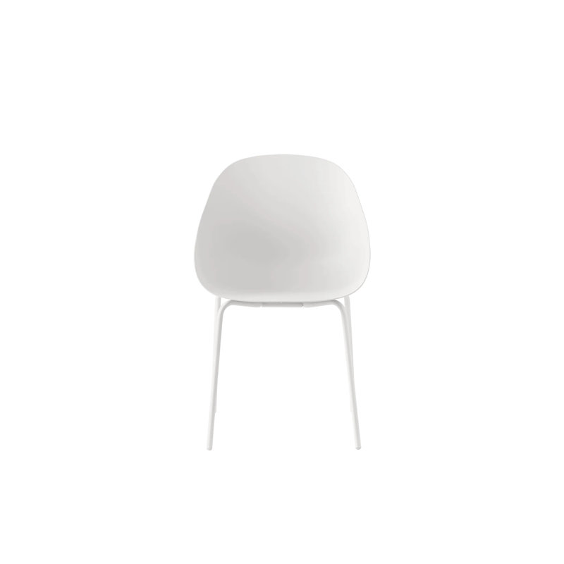Academy Armchair with Metal Frame and Plastic Seat, Matt Optical White, Matt Optical White
