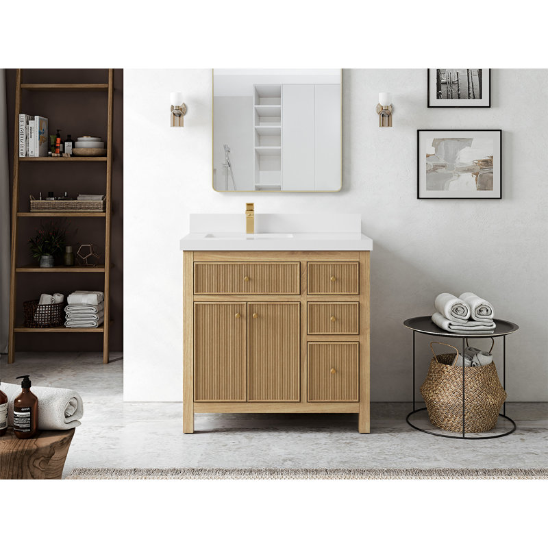 Ensemble de meuble-lavabo simple 36 po Sonoma, Blanc