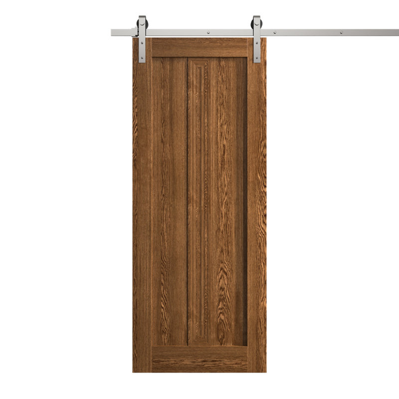 Porte de grange moderne | Ego 5006 | Ensemble de quincaillerie lourde Silver Rail Track | Portes intérieures solides