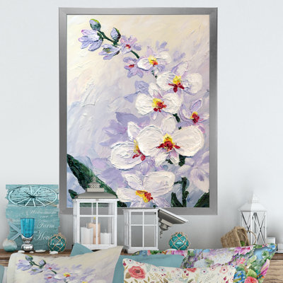 Fleur d'orchidée blanche moderne - peinture