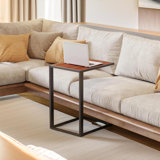 Rustic C Shaped Side Table, End Sofa Accent Tables, Living Room Furniture