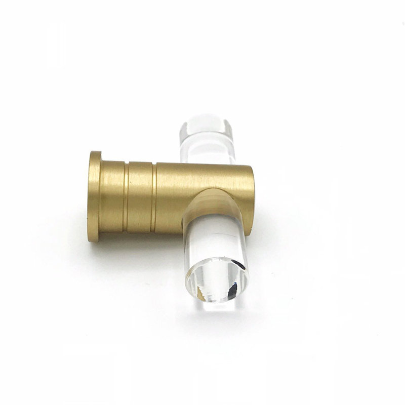 Luz 2" Length Bar Knob, Satin Brass