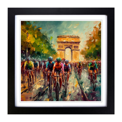 Tour De France Post-Impressionism - Framed Print