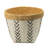 Set Of 2 Cement Planters With V Pattern, L:D10x8" S:D8