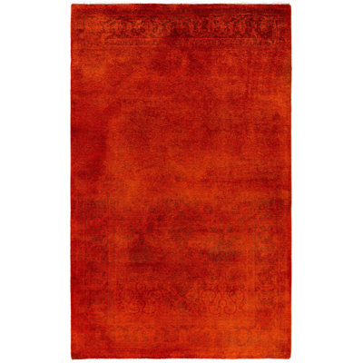 Overdyed One-of-a-Kind 3' 3" X 5' 10" Hand Knotted Area Rug