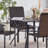 Hesson Square Metal Outdoor Dining Table With Umbrella Hole , 36.8'' in. W 36.8'' in. D-1414533666