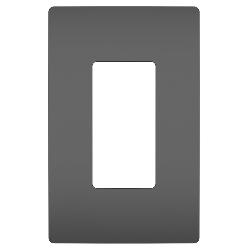 Plaque murale sans vis à bascule Radiant, Noir, H 4,94 po x l 3,15 po x P 0,22 po