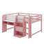 Lit mezzanine double pleine grandeur avec bureau intégré, armoires de rangement et bibliothèque ouverte, tableau blanc pour graffiti-1299846978
