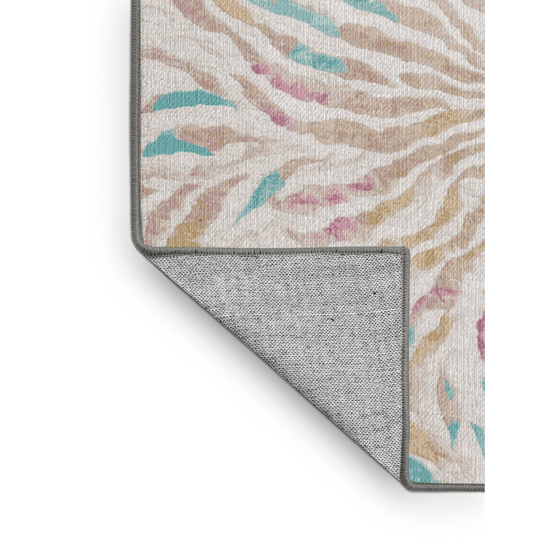 Machine Washable Gray Area Rug, Rectangle 7' x 9'