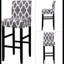 Housse pour tabouret de bar Jacquard - Paquet de 4 housses extensibles pour chaise de salle à manger pivotante courte