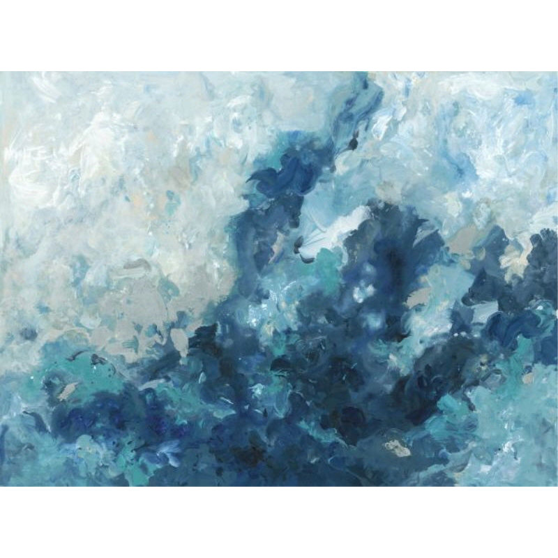 City Of Aqua Print by Jean Kenna, Gilded Silver, 30" H x 40" W