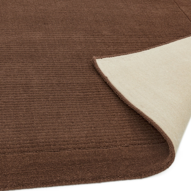 Durbin Solid Colour Wool Hand Woven Area Rug, Rectangle 120 x 170cm
