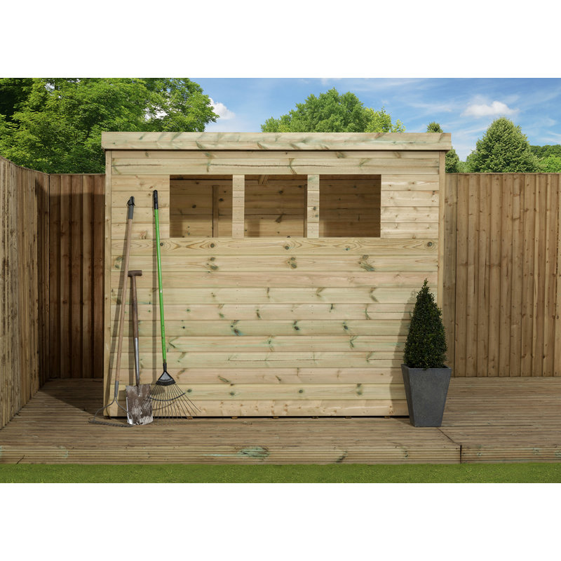 8 Ft. W x 6 Ft. D Shiplap Pent Wooden Shed
