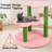 Multi-Level Flower Cat Tree with Scratching Posts and Interactive Hanging Toys