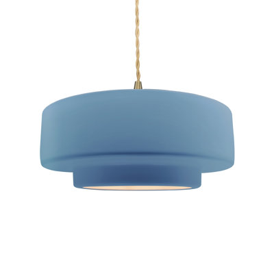Luminaire suspendu tambour 1 lumière Gela
