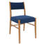 Chaise de salle à manger rembourrée en bois massif Brio, ensemble de 4-286671245-286671235