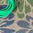 Hagy Modern Floral Textured Weave Navy/Green Indoor/Outdoor Rug-700983169