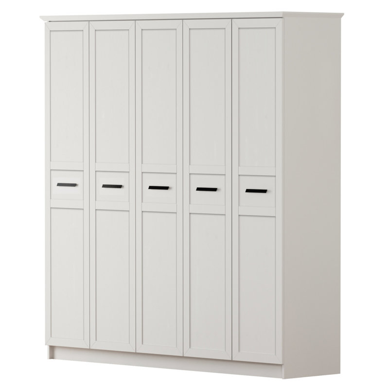 Schaefer 5 Door Manufactured Wood Wardrobe, 210cm H x 175cm W x 52cm D