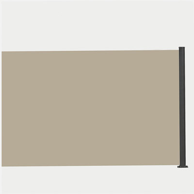 276" x 71''Retractable Side Awning, Waterproof & UV-Resistant,  Privacy Screen Divider Roll Up Balcony(Beige)