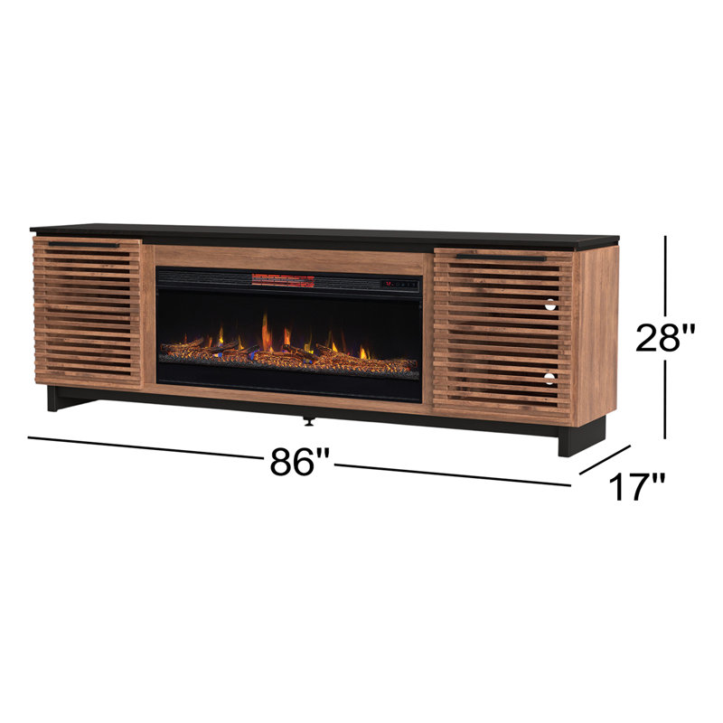 Liddel 86" Modern Fireplace TV Stand for TVs up to 95"