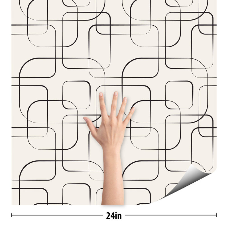 Carreau de papier peint Fanni, L 126 po x l 24 po