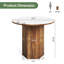 Round Solid Wood Base Dining Table