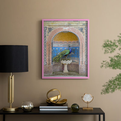 Palace Peacock Framed Print - Solid Wood