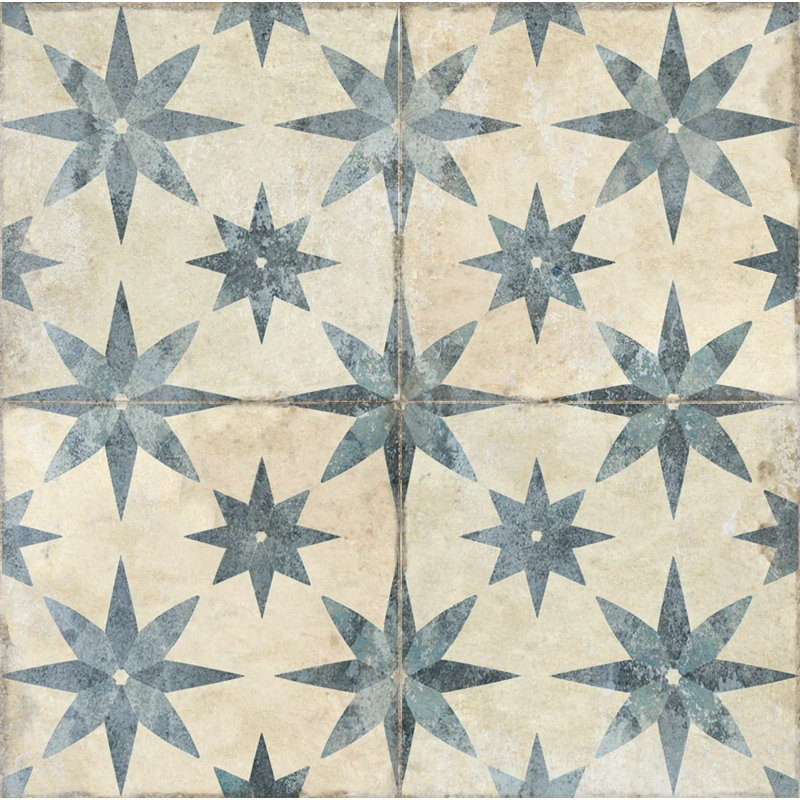 Carrelage mosaïque floral en vinyle 7 po x 7 po (ensemble de 24), Vert