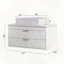 Contemporary Floating Bathroom Vanity with Ceramic Vessel Sink and Storage Cabinet