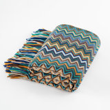 Boho Throw Blanket Knit Tassel Decorative Throw Blanket Lightweight Mexcian Blanket Afghans Blanket for Bed Couch Sofa