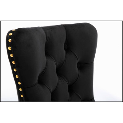 High-end Tufted Solid Wood Contemporary Velvet Upholstered Dining Chair, Combining Elegance and Durability for a Luxurious Dining Experience.
