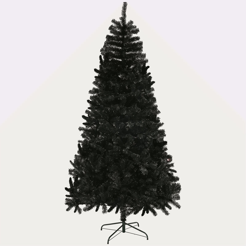 Arbre de Noël artificiel de 9 pi de hauteur, arbre de Noël non éclairé avec 2132 pointes de branches, ouverture automatique, base en acier, décoration des Fêtes pour le bureau personnel