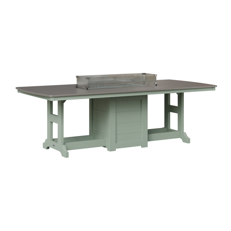 Table de salle à manger avec foyer 96 po Berlin Gardens Garden Classic, H 31 po x l 44 po x P 96 po