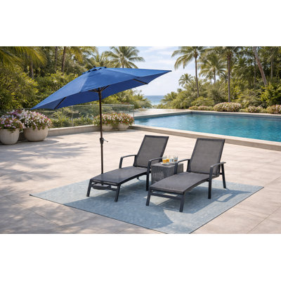 Parasol de marché inclinable 9 pi. Aluminium
