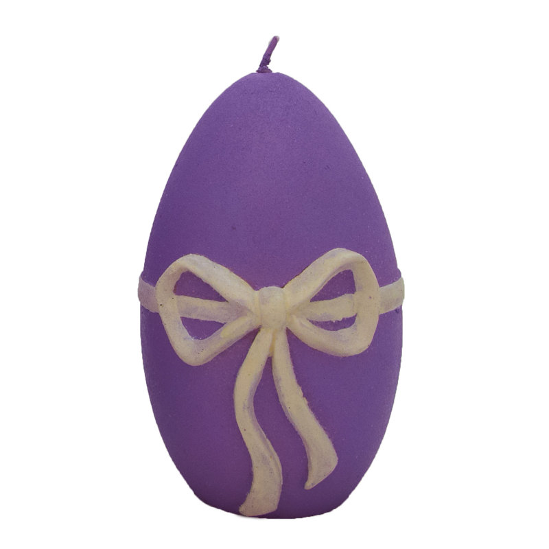 Bougie ruban fantaisie Chanson, Mauve, H 7,75 po