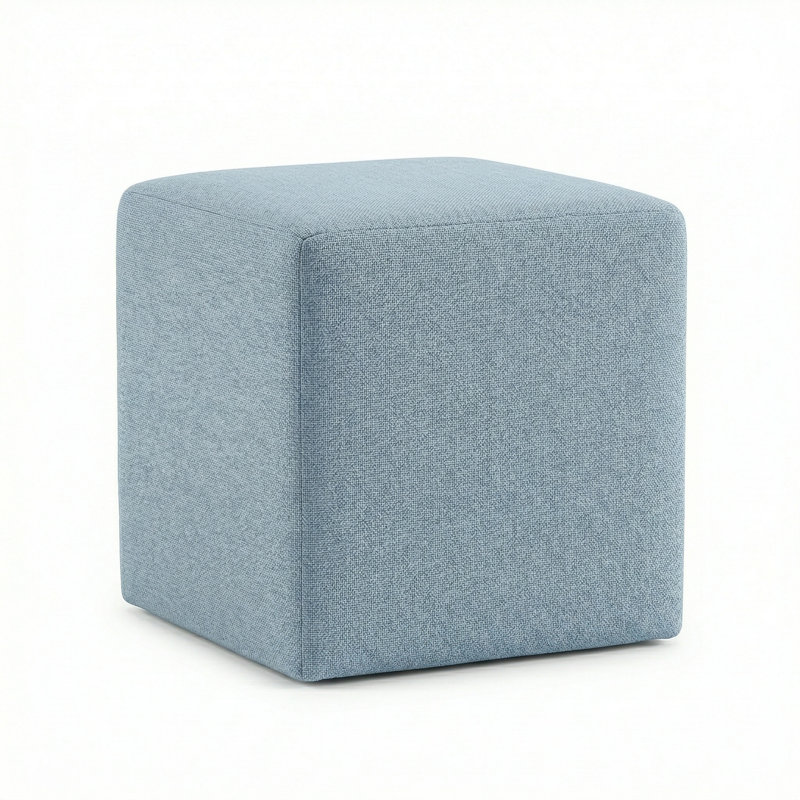 Berlin Gardens Lilly Hive 16" Square Pouf, Sky Blue