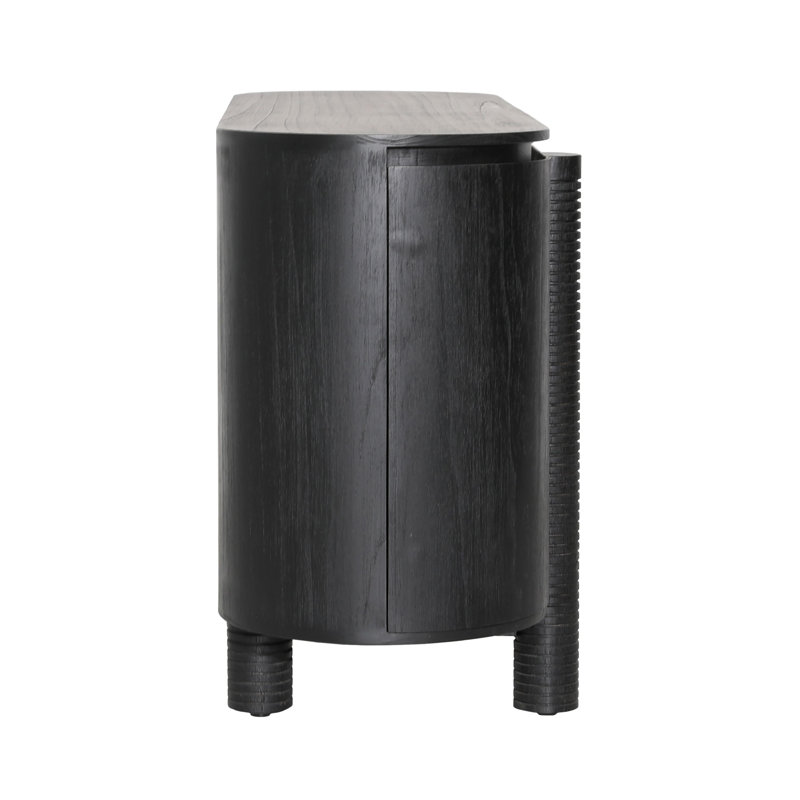 Stefan 63" Wide Sideboard, Black, Black