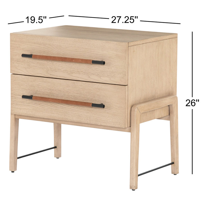 Rosedale Nightstand-Yucca Oak Veneer, Yucca Oak