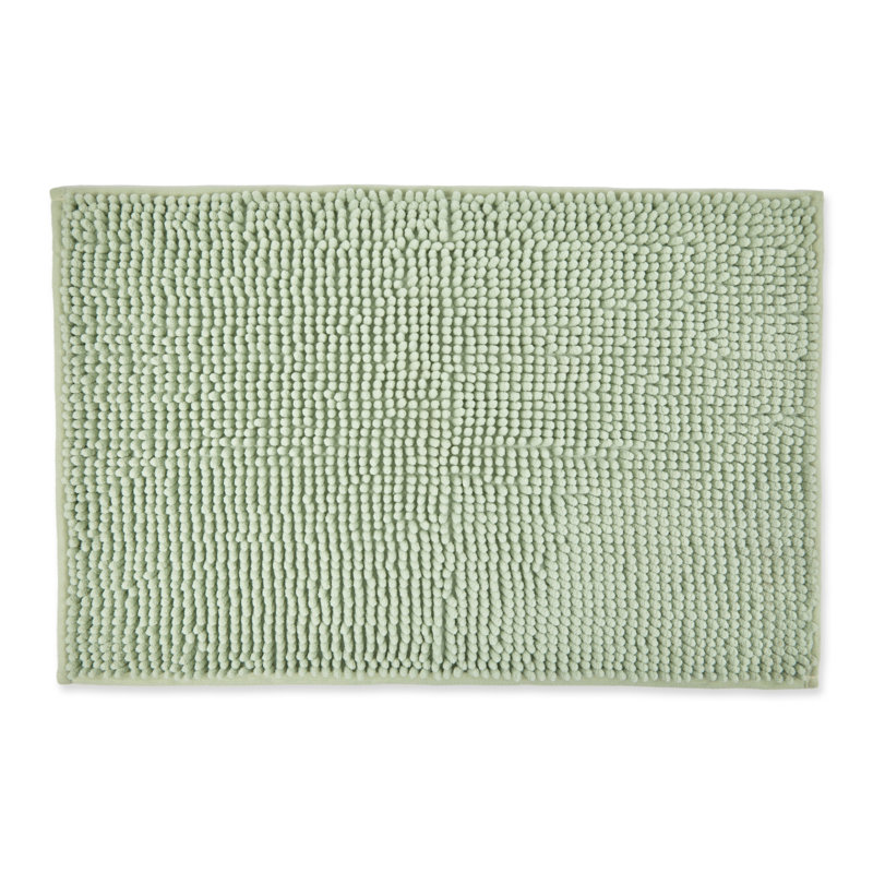 Heloise Non-Slip Bath Rug, 40cm W x 60cm L, Sage Green