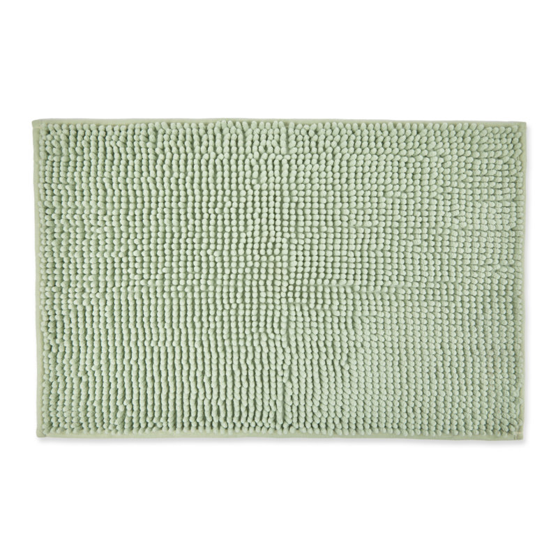 Heloise Rectangle Bath Mat, 40cm W x 60cm L, Sage Green