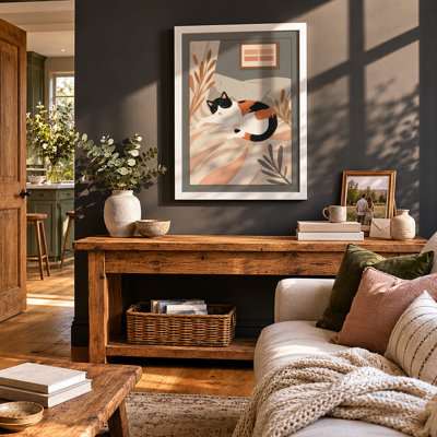 Resting Among Botanicals Boho - Framed Print